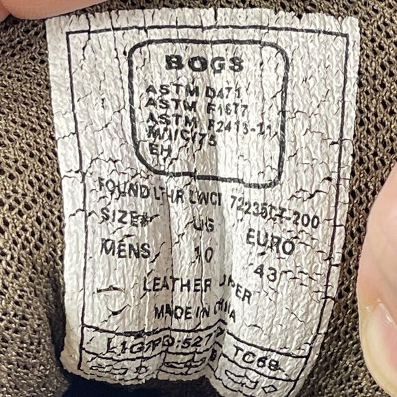 BOGS Mens Foundation Low 72235CT-200 Waterproof Work Boots Brown Leather SIZE 10 - Picture 11 of 12